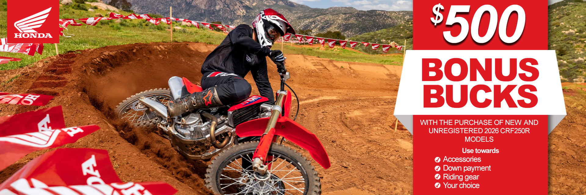 CRF250R Bonus Bucks
